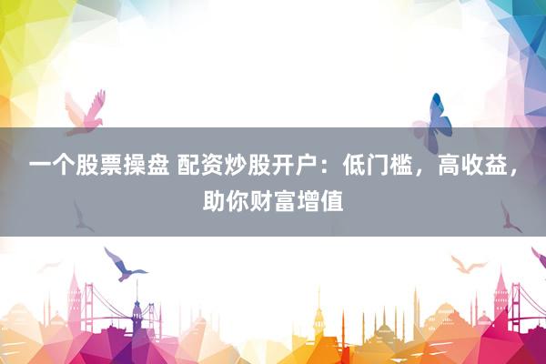 一个股票操盘 配资炒股开户：低门槛，高收益，助你财富增值